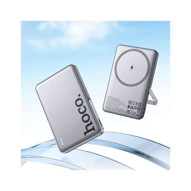 Батарея універсальна HOCO 5000mAh Sunlight PD/20W Magnetic Metal Grey (Q36 / 714986) - зображення 7