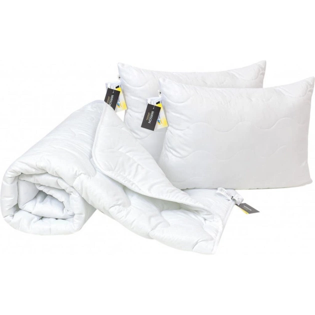 Ковдра MirSon Набір BamBoo №1684 Eco Light White 200х220 + 2 подушки (2200002655767) - изображение 1