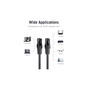 Патч-корд 5м, UTP cat 6 RJ-45 flat black Vention (IBJBJ) - зменшене зображення 2