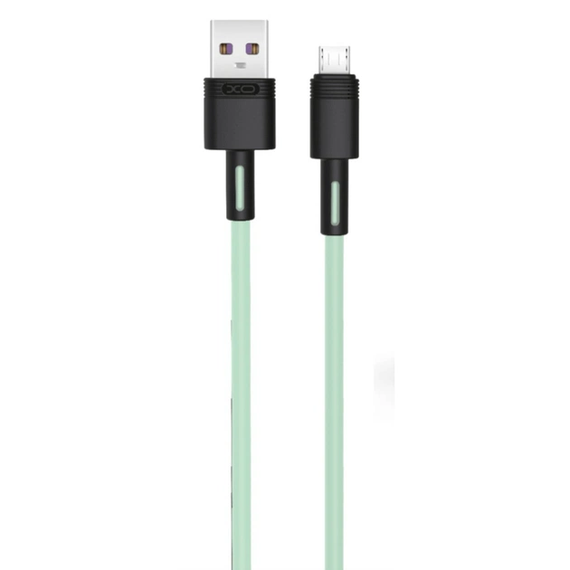 Дата кабель USB 2.0 AM to Micro 5P 1.0m 5A green XO (NB166-M-1-GR) - изображение 1