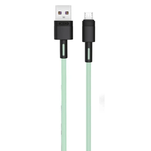 Дата кабель USB 2.0 AM to Micro 5P 1.0m 5A green XO (NB166-M-1-GR) зображення 1