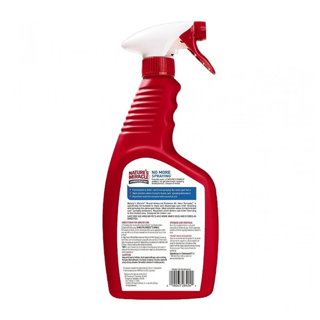 Спрей для животных 8in1 Nature's Miracle для кошек от повторных меток 709 мл (18065057815) - изображение 2