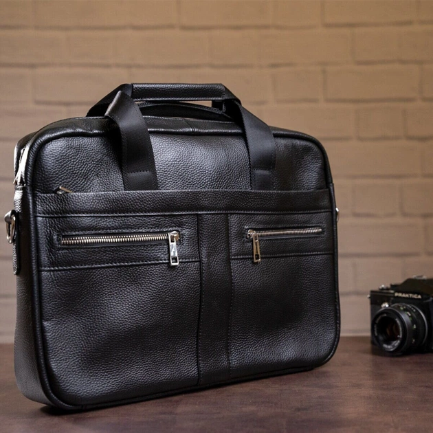 Сумка Vintage Шкіряна Чорна (14625) - зображення 6