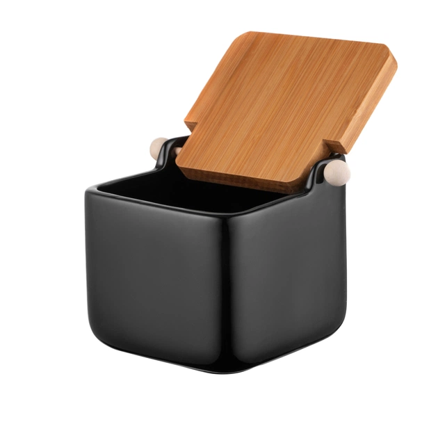 Цукорниця Ardesto Midori 12х12х11см, 840мл, кераміка, бамбук, чорна (AR0907B) - picture 3