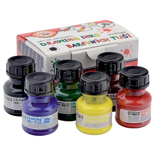 Туш для креслення Koh-i-Noor 20г*6шт, set of coloured drawing inks (14173000000) зображення 1