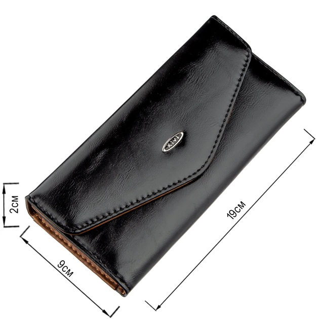 Кошелек Kivi Из гладкой экокожи Черный (19073) - изображение 3