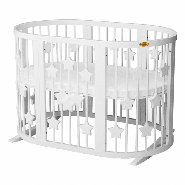 Ліжечко Ingvart SMART BED ROUND із зірочками білий (1359003) - изображение 1