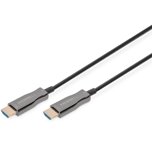 Кабель мультимедійний HDMI M to HDMI M 30m 4K AOC hybrid-fiber black Digitus (AK-330125-300-S) - зображення 1