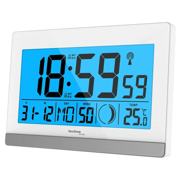 Настільний годинник Technoline WS8056 White/Silver (DAS301199) - зображення 1
