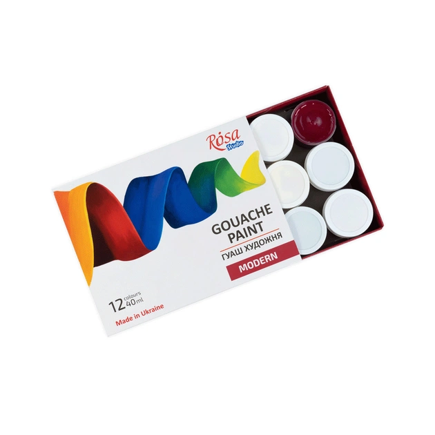 Гуашеві фарби Rosa Studio Modern 12 кольорів 40 мл (4823098521198) - picture 2