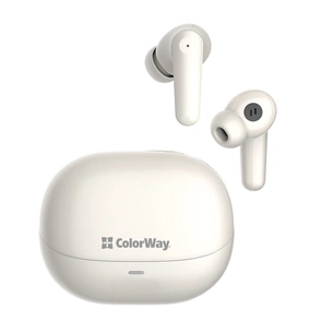 Навушники ColorWay Slim TWS-1 Earbuds Long Life Beige (CW-TWS1BE) зображення 1