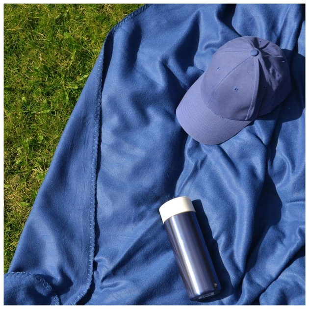 Плед Bergamo флісовий Warm у чохлі 150 х 180 см Темно-синій (202311pl-44) - picture 4