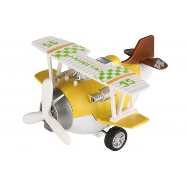Спецтехніка Same Toy Самолет металический инерционный Aircraft желтый со светом и (SY8015Ut-1) - зображення 1