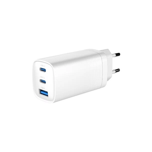 Зарядний пристрій Gembird USB-A + 2xType-C (PD18W + QC3.0 27W) white (TA-UC-PDQC65-01-W) зображення 1