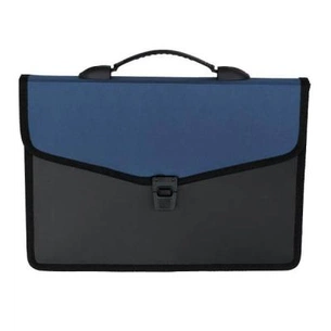 Папка - портфель Buromax 3 compartments, with a lock, blue (BM.3734-02) зображення 1