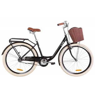 Велосипед Дорожник 26" LUX рама-17" 2019 чорний, багажник + кошик (OPS-D-26-059) зображення 1