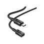 Дата кабель USB-C M/F 1.2m extension U107 black HOCO (6931474789990) - зменшене зображення 3