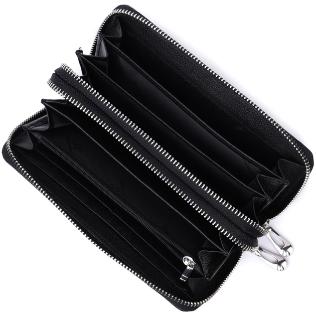Кошелек ST Leather Из лакированной натуральной кожи Черный (22693) - изображение 6