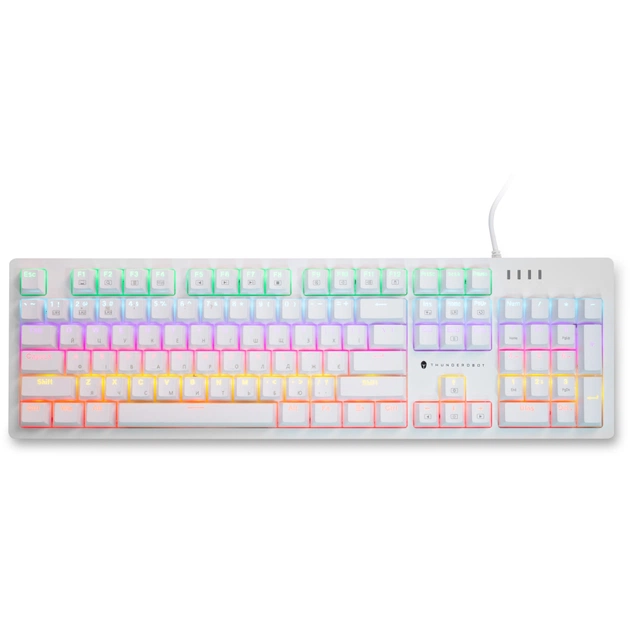Клавіатура Thunderobot K104 Red Switch USB UA White (6932066308162) - зображення 1
