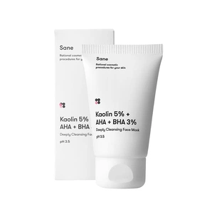Маска для обличчя Sane Kaolin 5% + AHA + BHA 3% Deeply Cleansing Face Mask З каоліном та саліциловою кислотою 40 мл (4820266830229) зображення 1