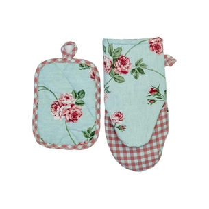 Кухонна прихватка Прованс Набір рукавиця 29х15 та прихватка 15х20 Трояндочки (035694) изображение 1