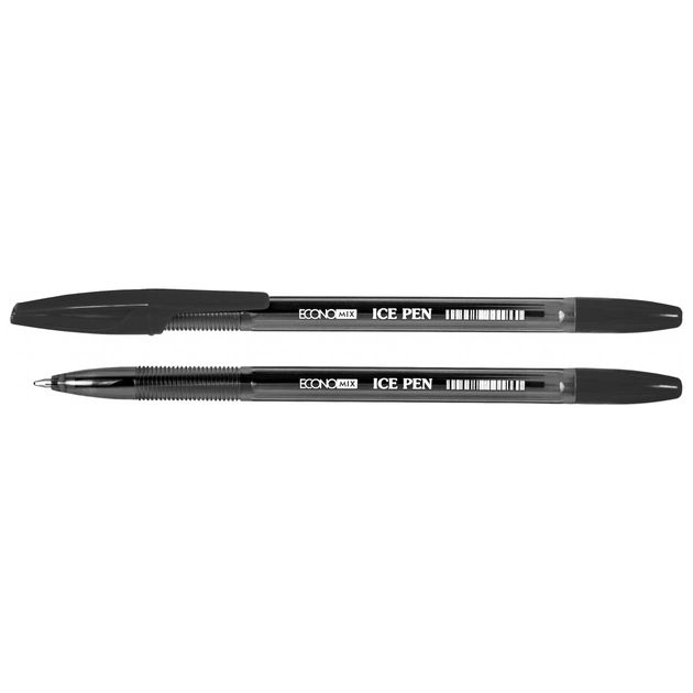 Ручка шариковая Economix ICE PEN 0,5 мм , чорний (E10186-01) - изображение 1