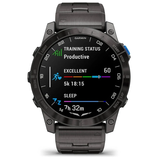 Смарт-годинник Garmin D2 Mach 2, 47mm, Saph, Bare Ti/Blk w/LthrBd, GPS (010-02904-31) - picture 8