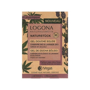 Гель для душу Logona твердий Релаксація з коноплями й лавандою 60 г (4055297147279) зображення 1
