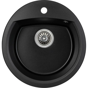Мийка кухонна GRANADO RONDA black shine з сифоном (470*490mm.) (gr2201) зображення 1