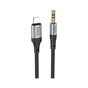 Кабель мультимедийный Lightning to 3.5mm M 1.0m nylon UPA26 black HOCO (6942007608817) - уменьшенное изображение 1