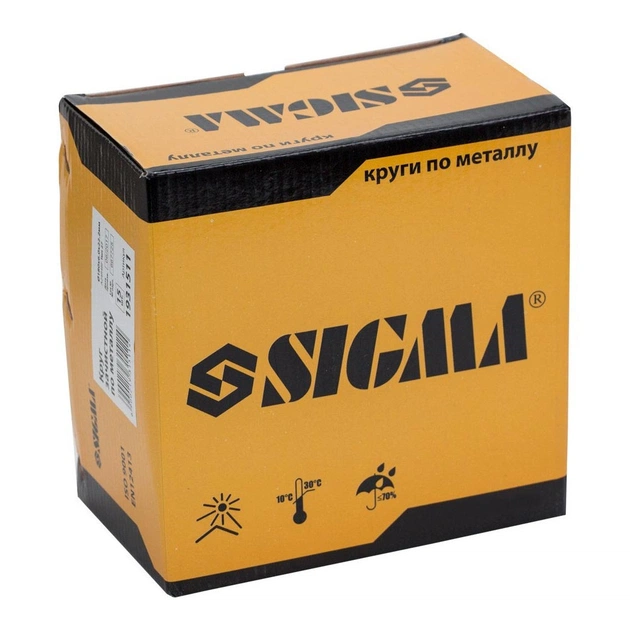 Круг зачистний Sigma по металу 180x6.0x22.2мм, 8500 об/хв (1931511) - зображення 3
