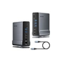 Концентратор Vention USB-C 15-in-1 2xHDMI + DisplayPort + RJ45 + SD/TF + 3.5mm gray (TPUH0) - зменшене зображення 3
