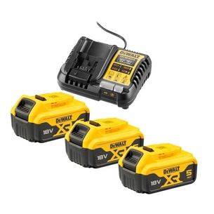 Набір акумулятор + зарядний пристрій DeWALT 10,8 - 54 В, 4A, 18В XR Li-Ion, 3 x 5Ah DCB184 (DCB1104P3) зображення 1