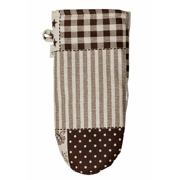 Кухонна прихватка Прованс Рукавичка Печворк коричневий Господиня (031510) - picture 1