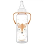 Пляшечка для годування Canpol babies CUTE ANIMALS стандартна з ручками 250 мл помаранчева (11/845_ora) - зменшене зображення 2