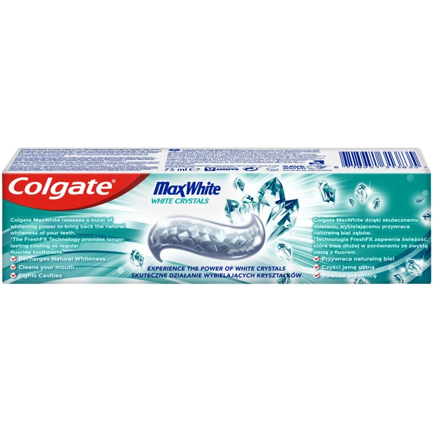 Зубна паста Colgate Макс Блиск Кришталева м'ята 75 мл (8718951313835) - picture 5