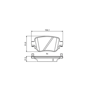 Гальмівні колодки Bosch 0986494797 изображение 1