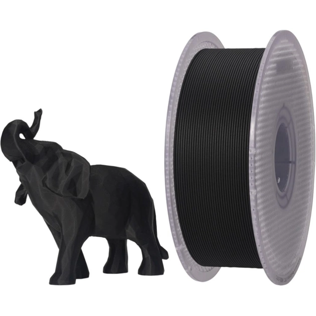 Пластик для 3D-принтера Bambu Lab PLA-CF 1кг, 1.75мм, Black, with spool (A50-K0-1.75-1000-SPL) - зображення 3