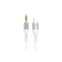 Кабель мультимедійний Lightning to 3.5mm M 1.0m silicone UPA22 white HOCO (6931474769480) - зменшене зображення 1