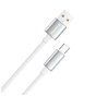 Дата кабель USB 2.0 AM to USB-C 2.0m 3A zinc alloy braided white ColorWay (CW-CBUC099-WT) - уменьшенное изображение 2
