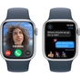 Смарт-годинник Apple Watch Series 9 GPS 41mm Silver Aluminium Case with Storm Blue Sport Band - S/M (MR903QP/A) - зменшене зображення 5