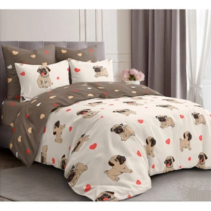 Постільна білизна MirSon Бязь 17-0566 Pug-dog (2200004268750) зображення 1