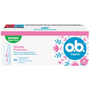 Тампони o.b. Original Super Plus 16 шт. (3574660089356/3574661350196) зображення 1