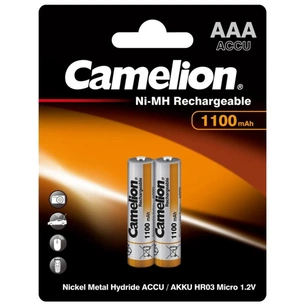 Акумулятор Camelion AAA 1100mAh Ni-MH * 2 R03-2BL (NH-AAA1100BP2) зображення 1