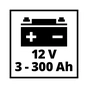 Пуско зарядний пристрій Einhell CE-BC 15 M, 280Вт, 12В, 3-600Ач, макс 15А, 7.65кг (1002265) - уменьшенное изображение 6