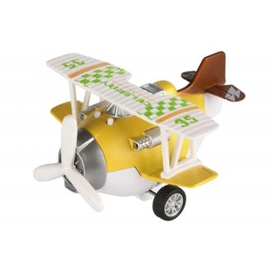 Спецтехніка Same Toy Самолет металический инерционный Aircraft желтый со светом и (SY8015Ut-1) изображение 1