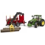 Спецтехніка Bruder трактор John Deere 7R 350 з причепом, краном та колодами (03154) - зменшене зображення 4