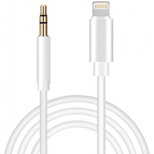 Перехідник Lightning to Jack 3.5 мм white 1.0m XoKo (AUX-001-WH) зображення 1