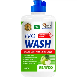 Засіб для ручного миття посуду Pro Wash Яблуко 470 г (4260637723895) зображення 1