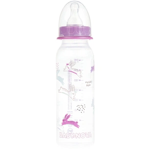 Пляшечка для годування Baby-Nova Декор 240 мл Рожевий (3960066) зображення 1